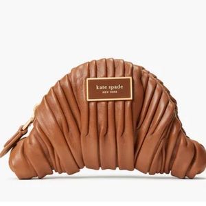 Kate Spade Patisserie Pleated 3d Croissant Coin Purse